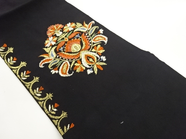 JAPANESE NAGOYA OBI / WOVEN FLORAL PLANTS